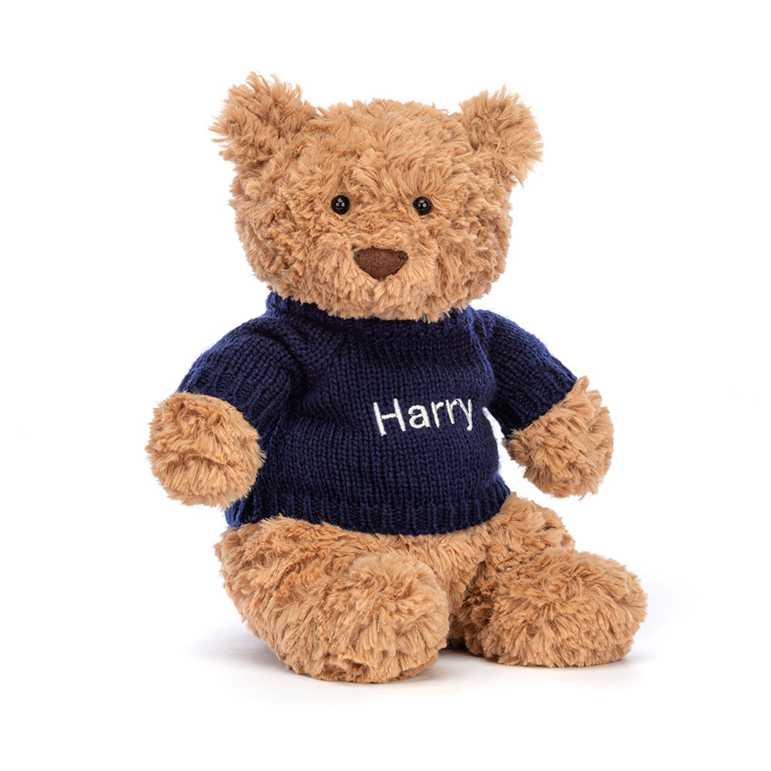 Bartholomew Bear with Personalized Navy Jumper