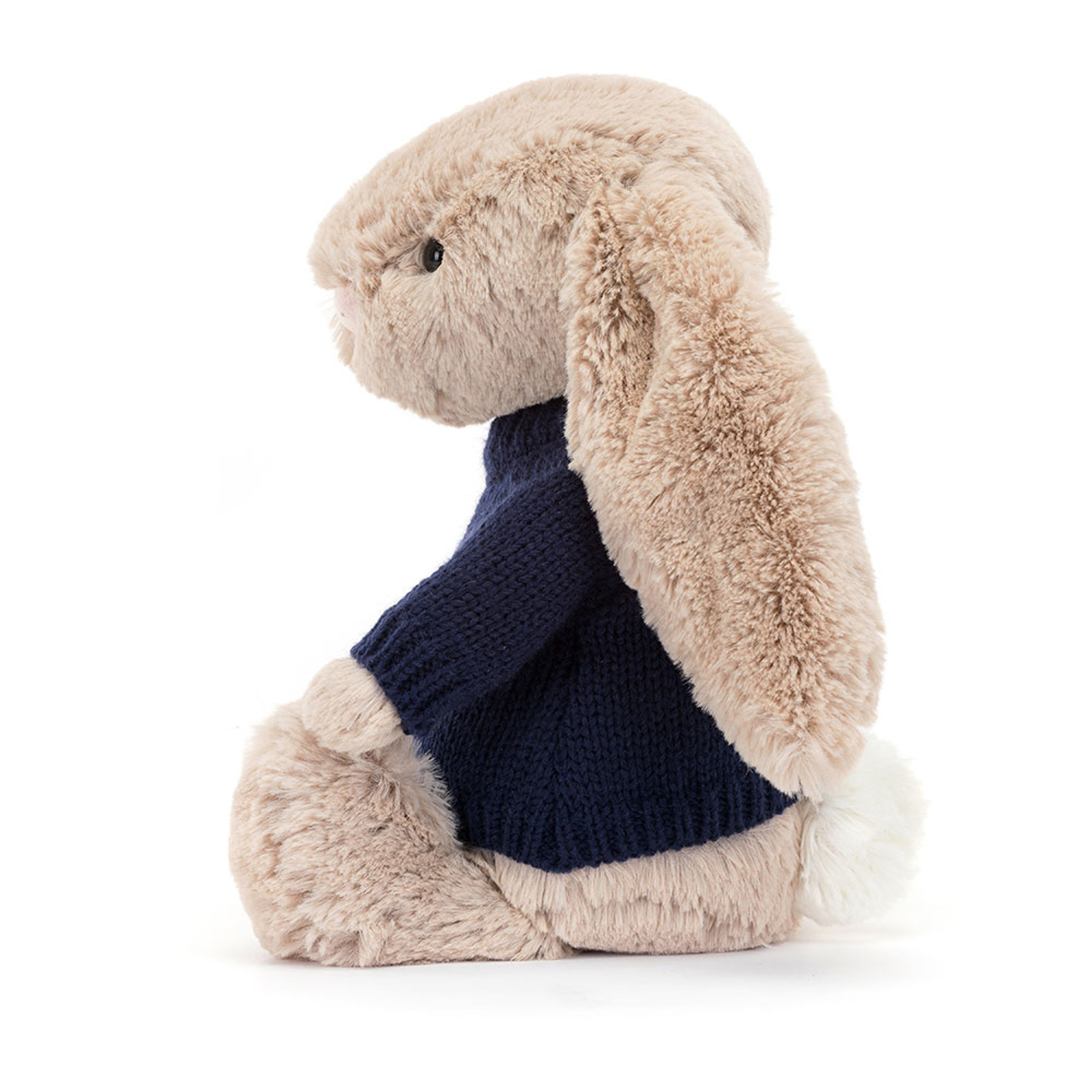 Bashful Beige Bunny with Personalized Navy Jumper - Image 3