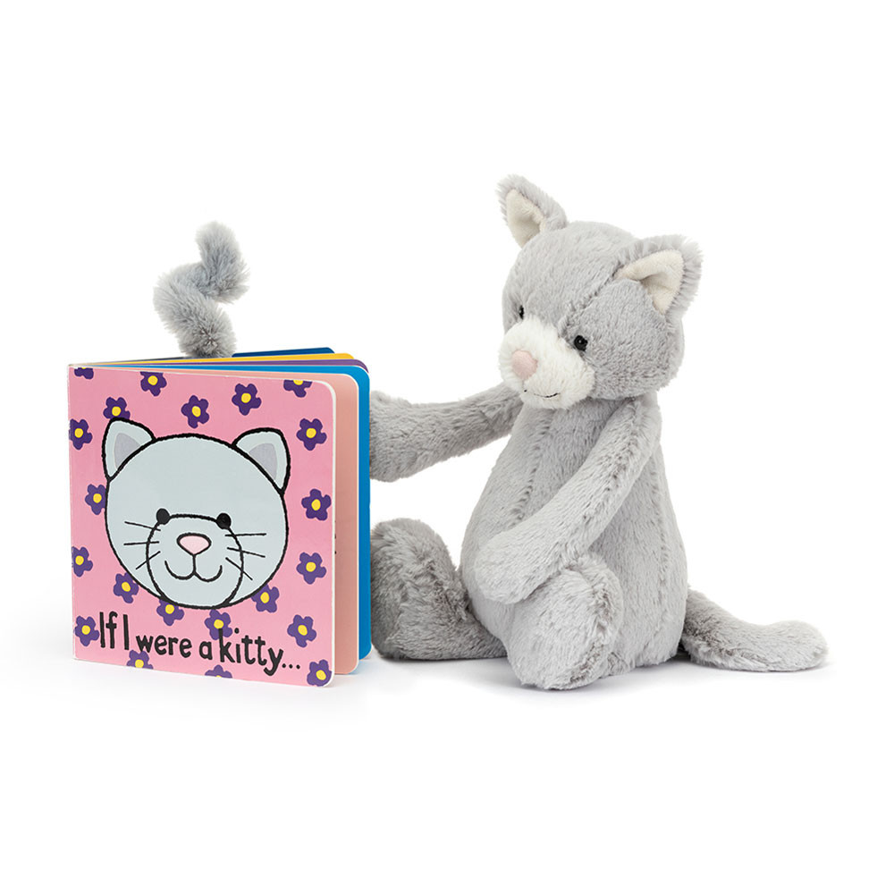 If I Were a Kitty Board Book & Bashful Grey Kitty Medium